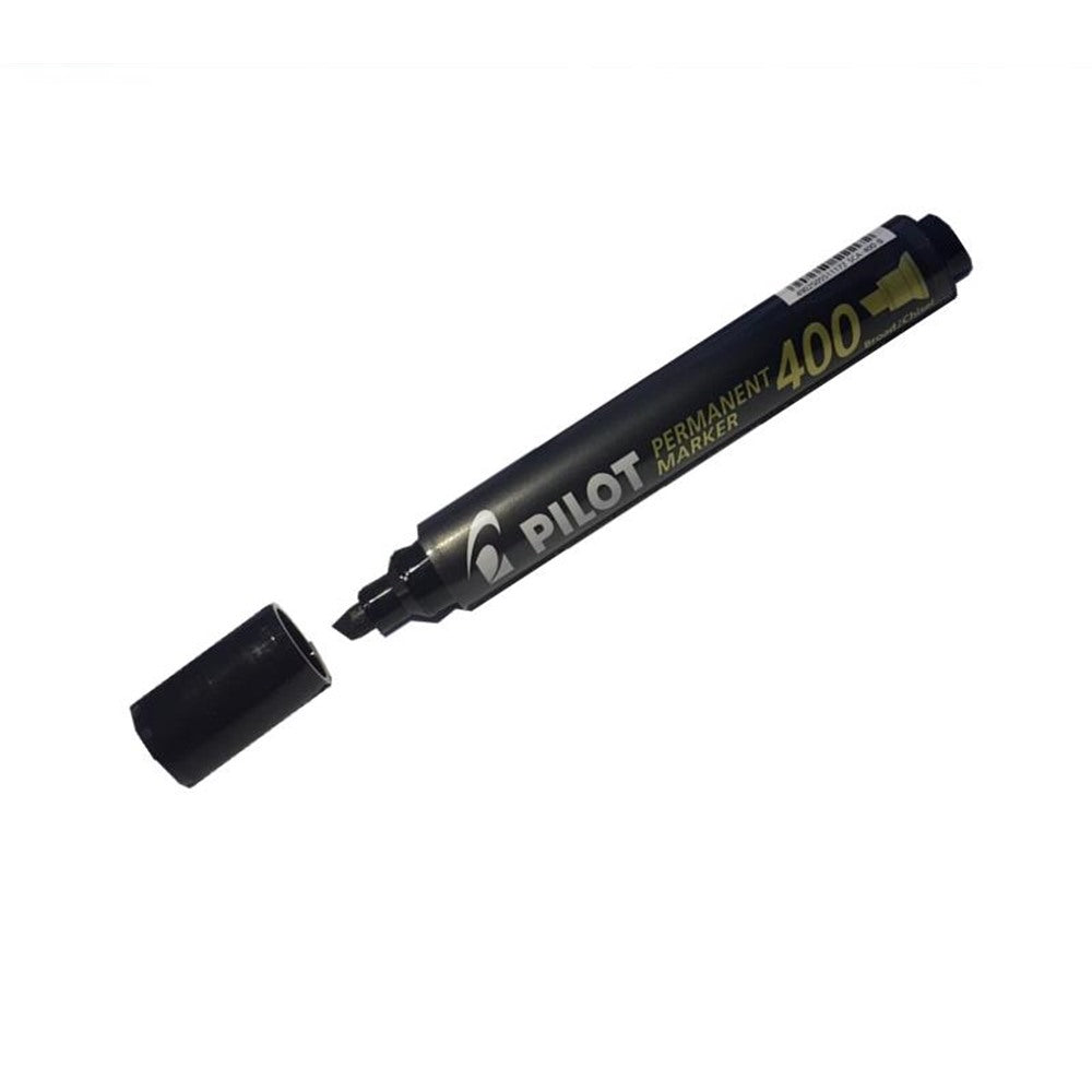 Marcadores Permanentes Pilot SCA-400 Punta Biselada Negro ,pack de 12 uds