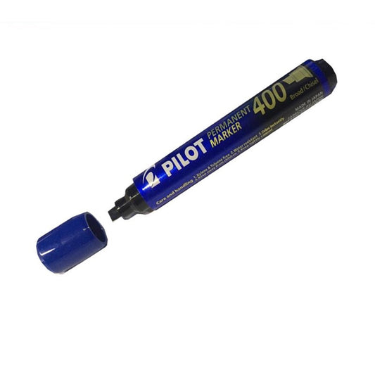 Pilot SCA-400 Chisel Tip Permanent Markers Blue, pack of 12 units