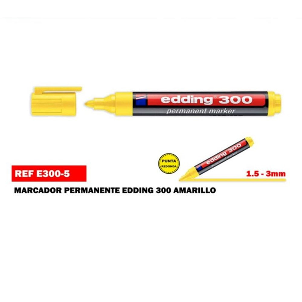 Edding 300 Permanent Marker Yellow (10-pack)