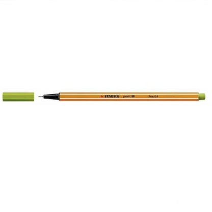 STABILO Point 88 Fine Green Marker Pen, pack of 10.
