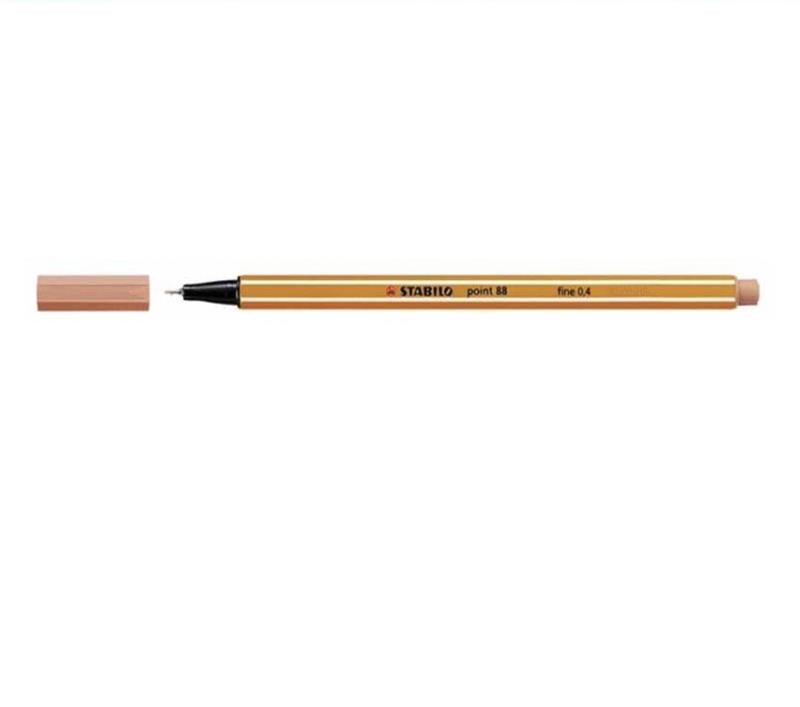 Rotulador STABILO Point 88 Fine Albaricoque, pack de 10 rotuladores.