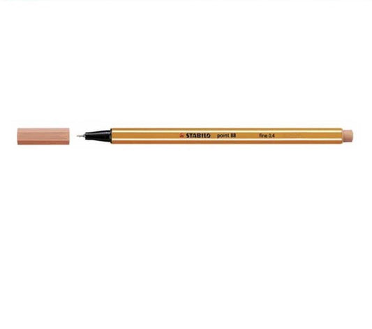 STABILO Point 88 Fine Apricot, pack of 10 pens.