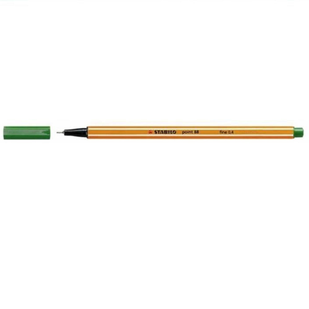 Rotulador STABILO Point 88 Fine Verde Oscuro, pack de 10 rotuladores.
