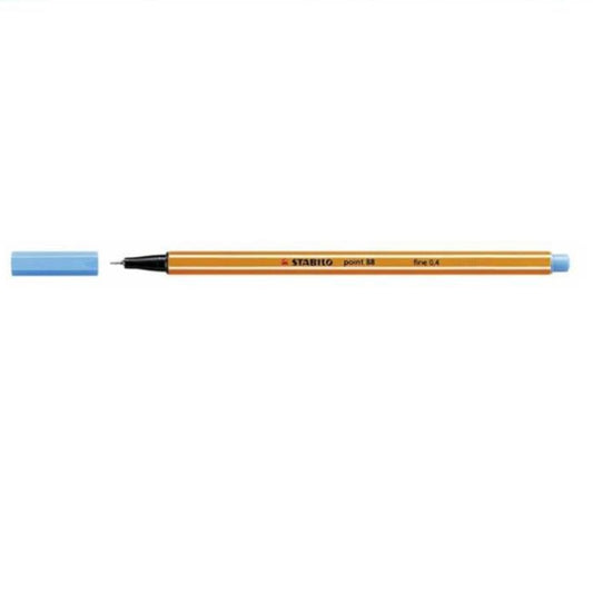 STABILO Point 88 Fine Sky Blue Pen, pack of 10 pens