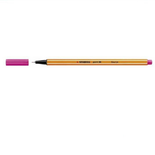 STABILO Point 88 Fine Pink Fineliner, pack of 10 fineliners