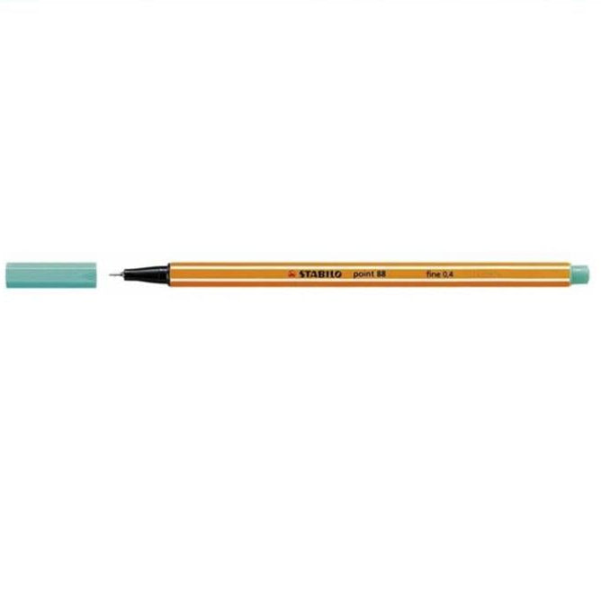 STABILO Point 88 Fine Ice Green Marker Pen, pack of 10 pens