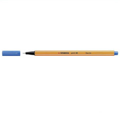 STABILO Point 88 Fine Medium Blue Fineliner, pack of 10 fineliners