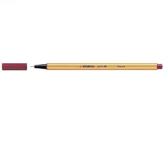 STABILO Point 88 Fine Garnet fineliner, pack of 10 fineliners