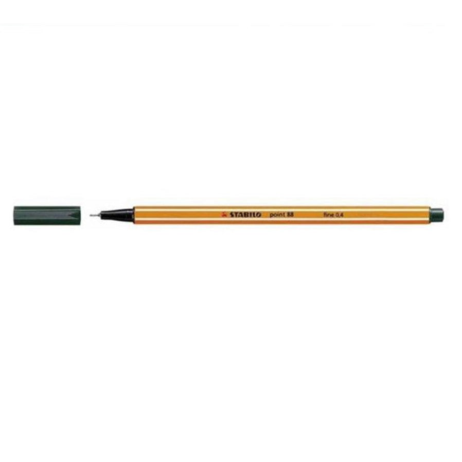 Stabilo Point 88 Olive Green, pack of 10 units.