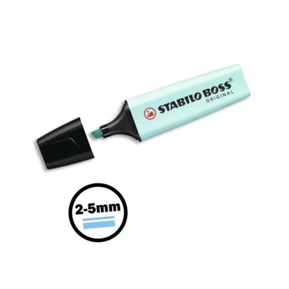 Rotulador Fluorescente Stabilo Boss Menta Pastel pack de 10 unidades.