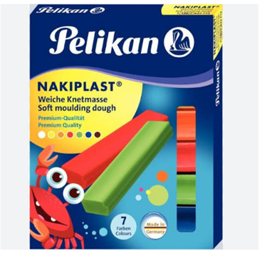 Plastilina Pelikan Nakiplast  7 Colores Surtidos