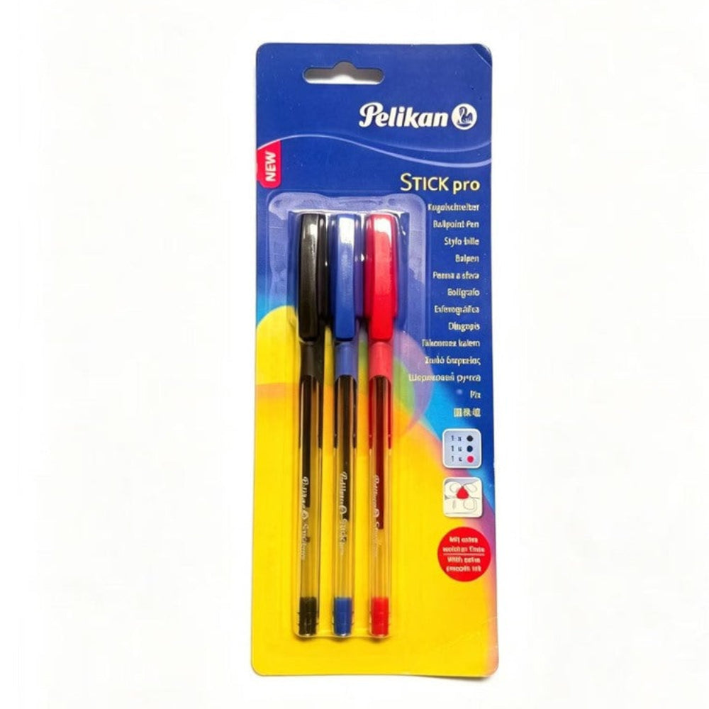 Blister de Bolígrafos Pelikan  3 Colores, (pack 4 uds)