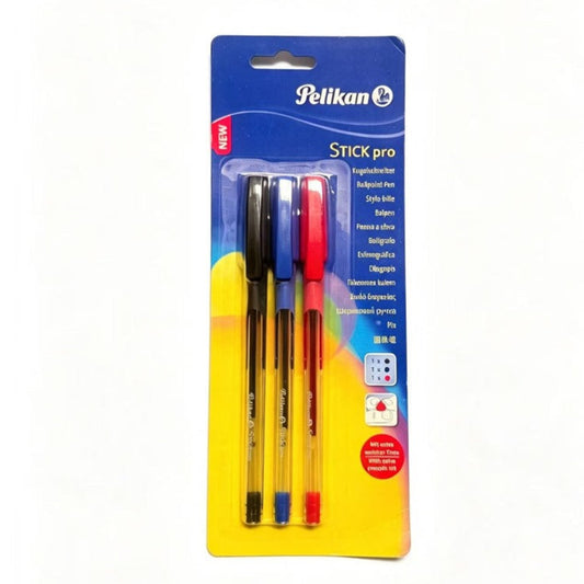 Blister de Bolígrafos Pelikan  3 Colores, (pack 4 uds)