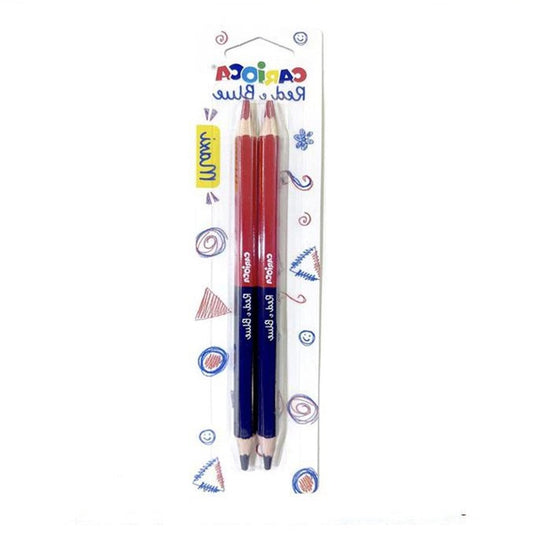 Set of 2 Red and Blue Bi-color Pencils, pack of 3 blisters