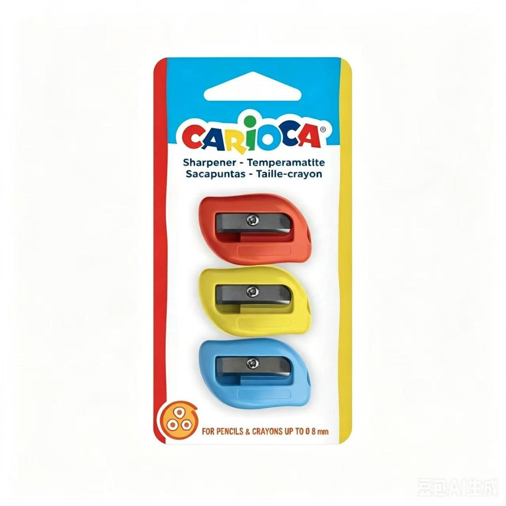 Sacapuntas Carioca Easy 1 Agujero Blíster de 3 Unidades