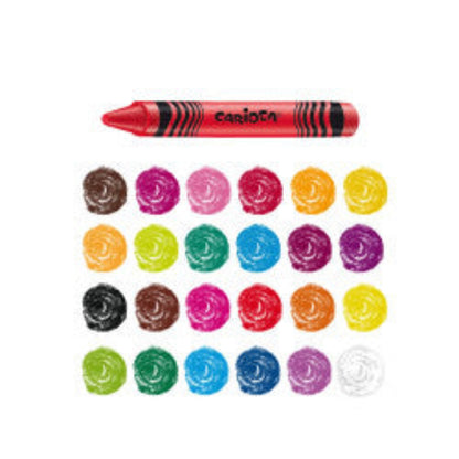 Set 24  Ceras de Colores Carioca Wax Crayons