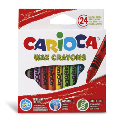 Set 24  Ceras de Colores Carioca Wax Crayons