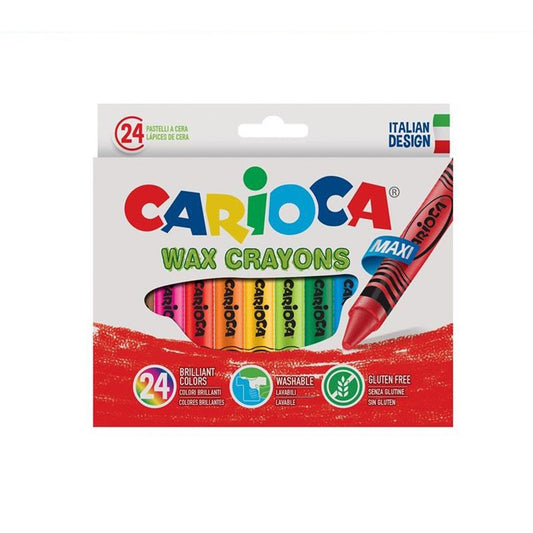 Set of 24 Carioca Wax Crayons