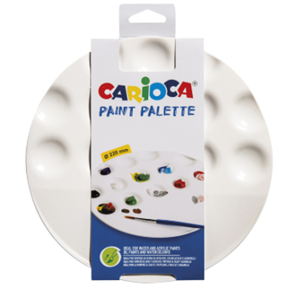 Paleta de Pintura Redonda Plástica CARIOCA 220 mm