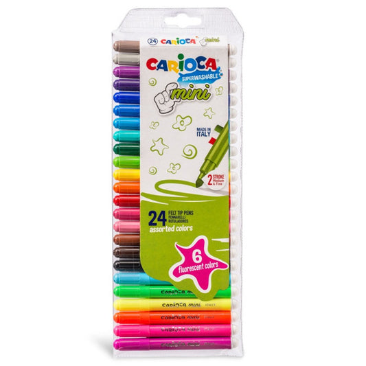 Estuche de 24 Mini Rotuladores Minirello (18 Estándar + 6 Neon)