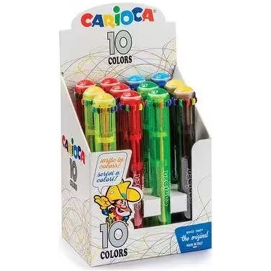 Display for Carioca Maxi Fluo 10-Color Retractable Pen