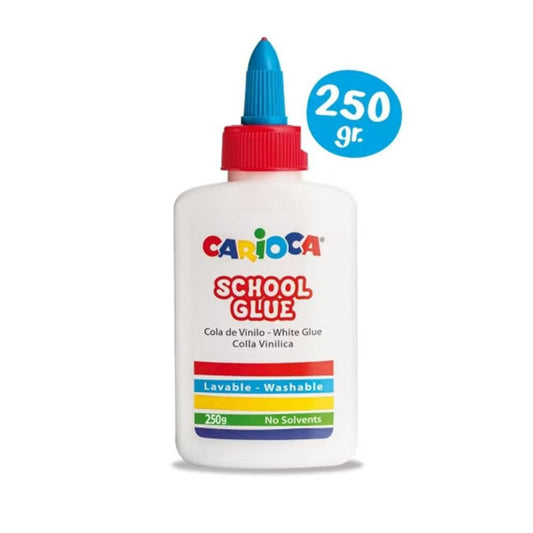CARIOCA School Glue White Vinyl Glue Bottle 250 g