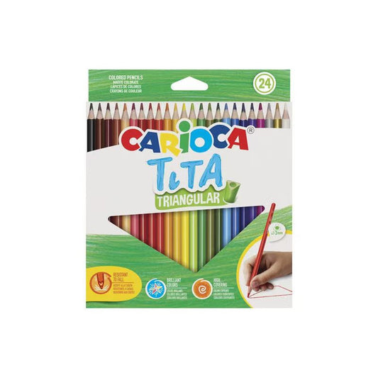 Set of 24 Tita Triangular Colored Pencils