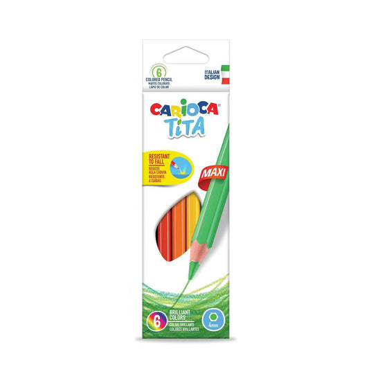 Carioca Tita Maxi Box of 6 Colored Pencils