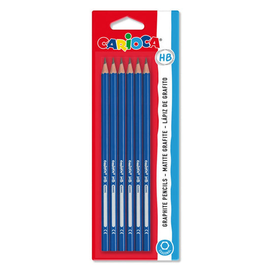 Blister of 6 Carioca HB Graphite Pencils