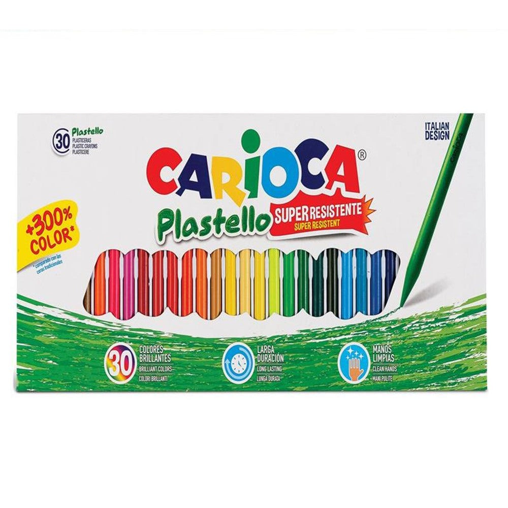 Set of 30 Carioca Plastello Crayons