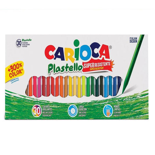 Set of 30 Carioca Plastello Crayons