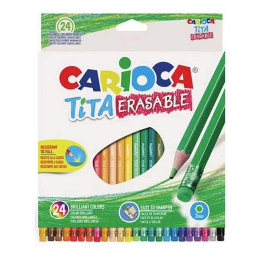 Carioca Tita Erasable Colored Pencils Set of 24