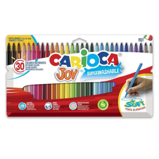 Set de 30 Rotuladores Escolares Punta Fina CARIOCA Joy