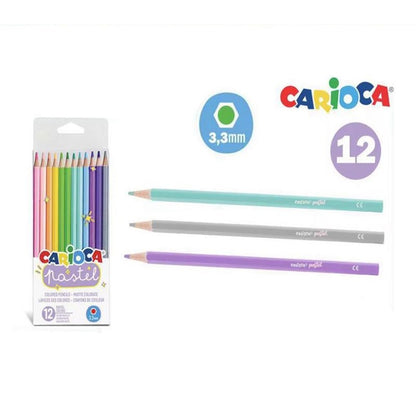 Carioca Pastel Colouring Pencils Set 12