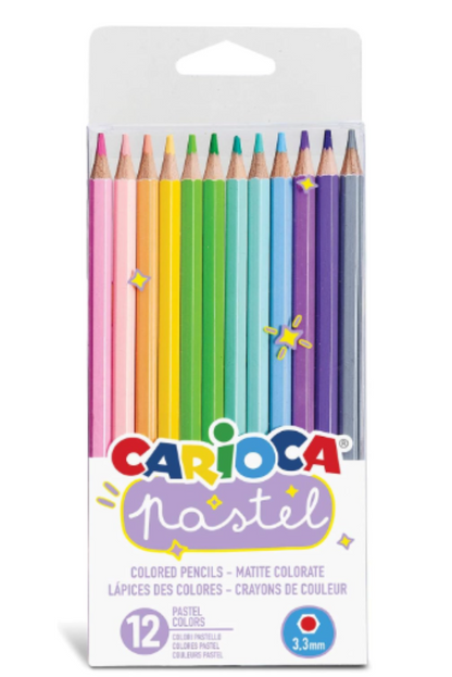 Carioca Pastel Colouring Pencils Set 12