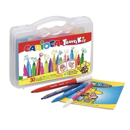 Maleta de Viaje CARIOCA Travel Kit 30 Rotuladores+album