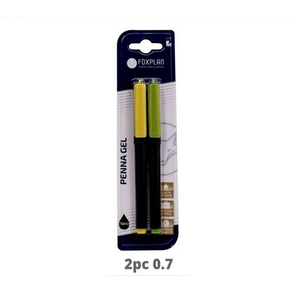Blister pack of 2 Foxplan Gel Pens (pack of 3 blister packs or box of 12 blister packs)