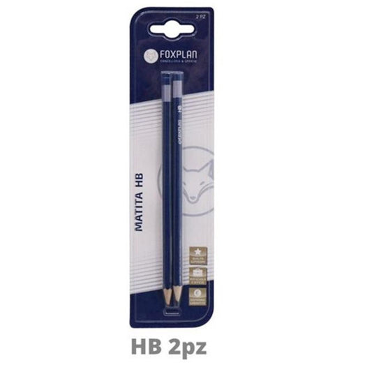Blister pack of 2 Foxplan HB Pencils, 3 blister packs, or box of 12 blister packs