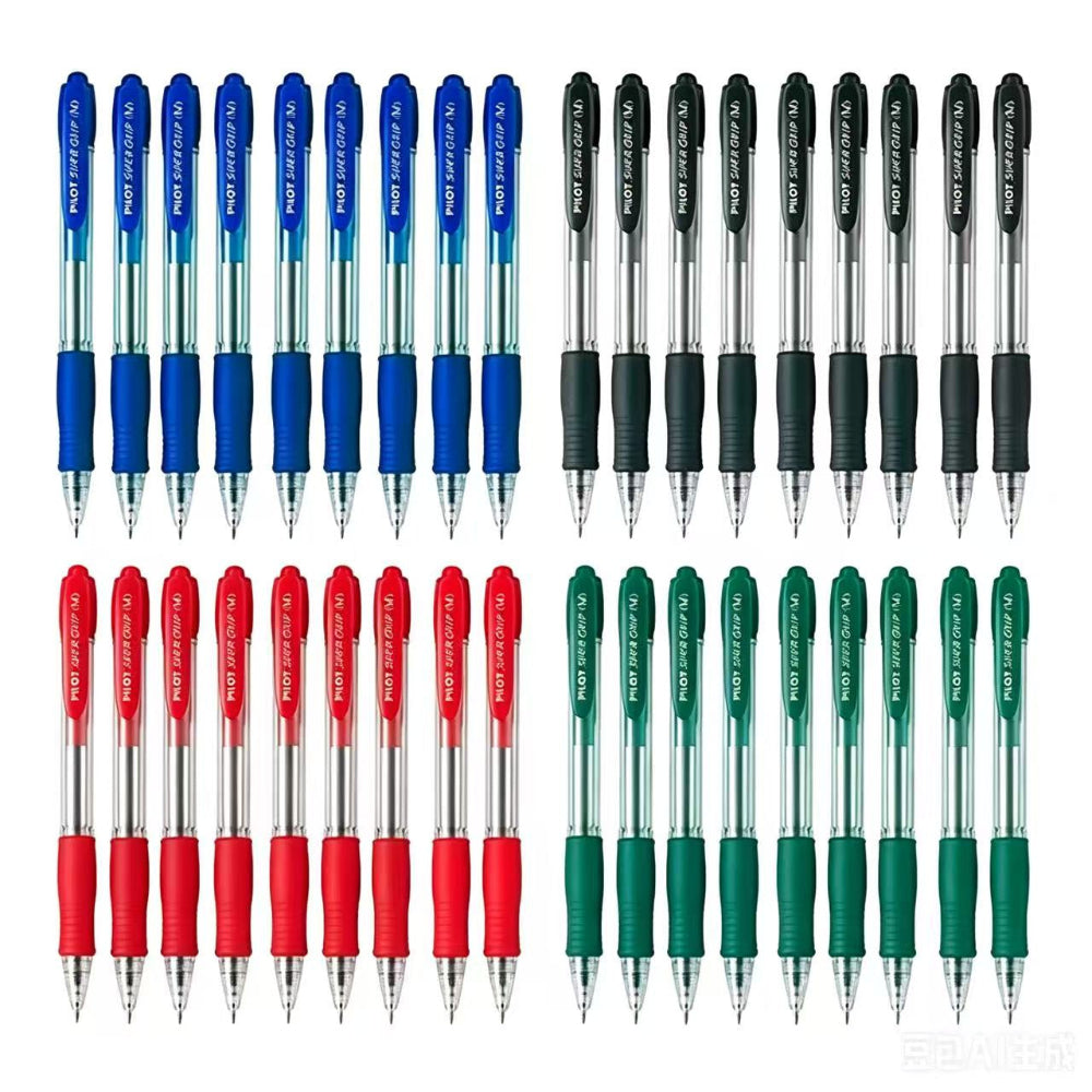 Pilot Super Grip Ballpoint Pen Blue 1.0mm pack of 12