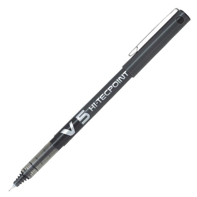 Bolígrafo Pilot V-5 Hi-Tecpoint Negro pack de 12 uds