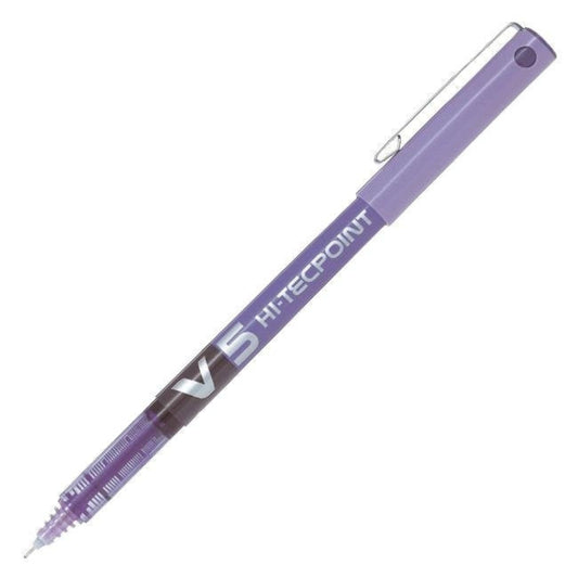 Pilot V-5 Hi-Tecpoint Violet Pen, pack of 12
