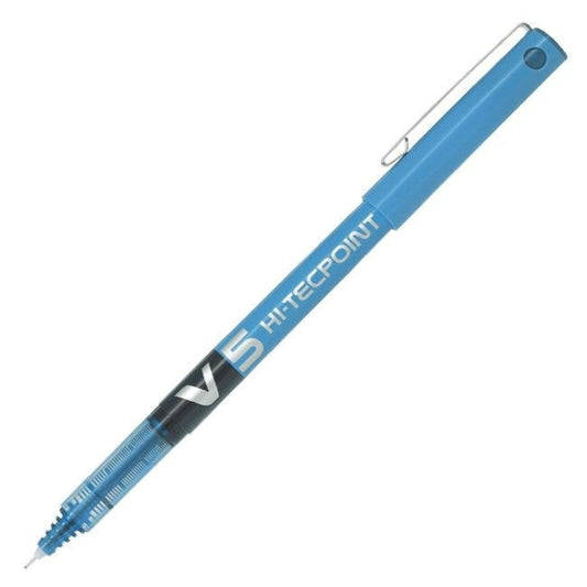 Pilot V-5 Hi-Tecpoint Light Blue Pen, pack of 12