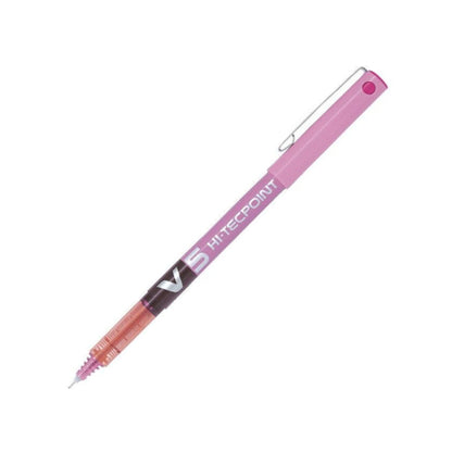 Pilot V-5 Hi-Tecpoint Pink Pen, pack of 12