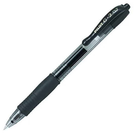 Pilot G-2 Gel Pen Black 0.7mm, pack of 12 units