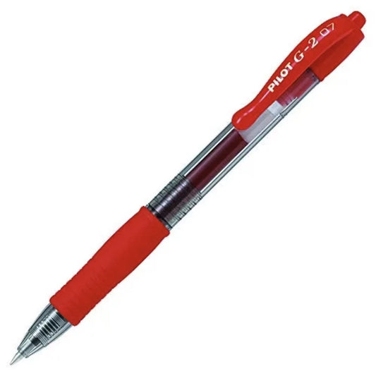 Pilot G-2 Gel Ink Pens, 0.7mm Medium Point, Red, 12 Count