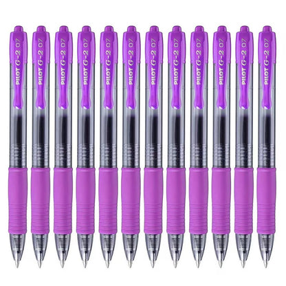 Pilot G-2 Gel Ink Pens, Medium Point, 0.7 mm, Purple, 12 Count