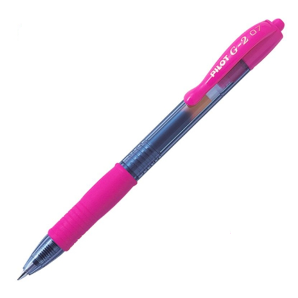 Pilot G-2 Gel Ink Pens Medium Point 0.7 mm Pink 12 Count