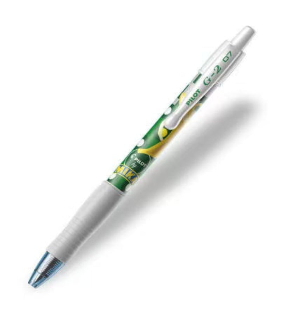 Pilot G2 Mika Limited Edition gel pen (banana design) in green