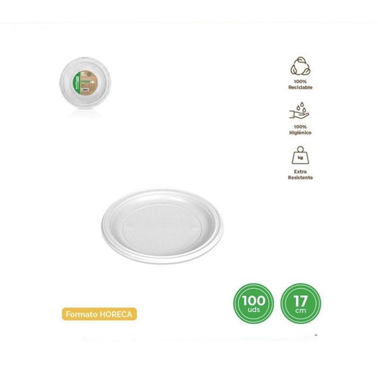 Disposable White Plate 17cm 100 pcs