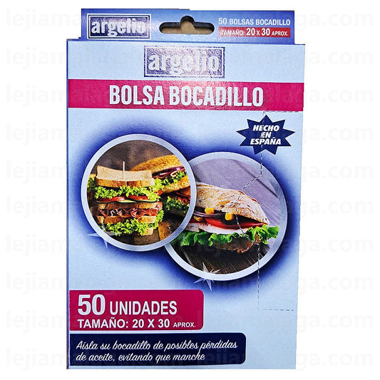 Set of Snack Bags Argelio 50 Units 20x30cm, pack of 6 boxes
